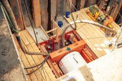 Schacht mit Tunnelvortriebsmaschine